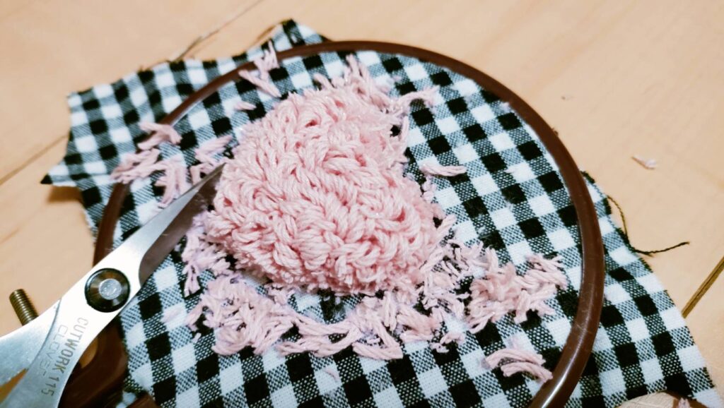 ダイソーDISOパンチニードル針試作初心者レビューループカット