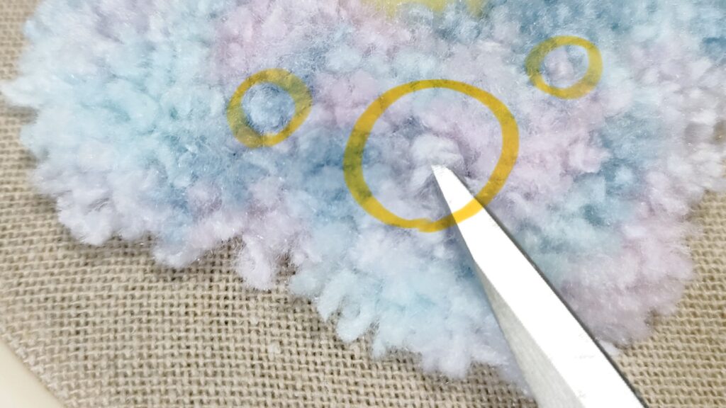 ループカットのコツ　パンチニードル